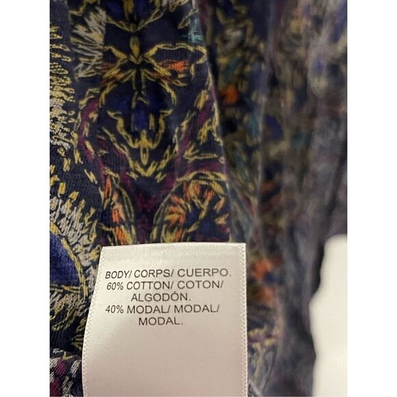 NWT Lucky Brand Plus Boho Paisley Cotton Modal Blend Top Size 2X - Picture 3 of 6